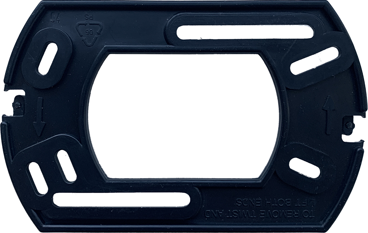 Svart monteringsfäste till brandvarnare